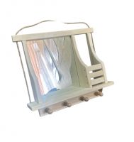 Полка-зеркало д/бани