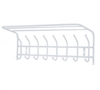 Вешалка настенная с полкой 800х238х268мм (8крюч)