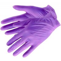 Перчатки нитриловые фиолетовые M 100 шт, УТ-232