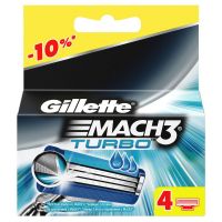 Кассеты для бритья «Gillette» Mach3 Turbo, 4 шт